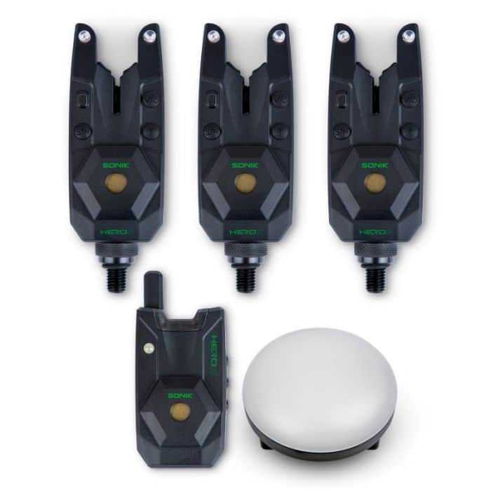 SONIK HEROX BITE ALARM SET 3 ROD + BIVVY LAMP