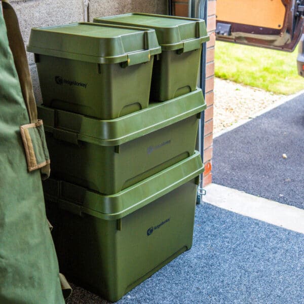 SET OF RIDGEMONKEY ARMOURY STACKABLE STORAGE BOXES - Image 2