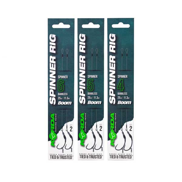 3 PACKS OF KORDA READY TIED SPINNER RIGS
