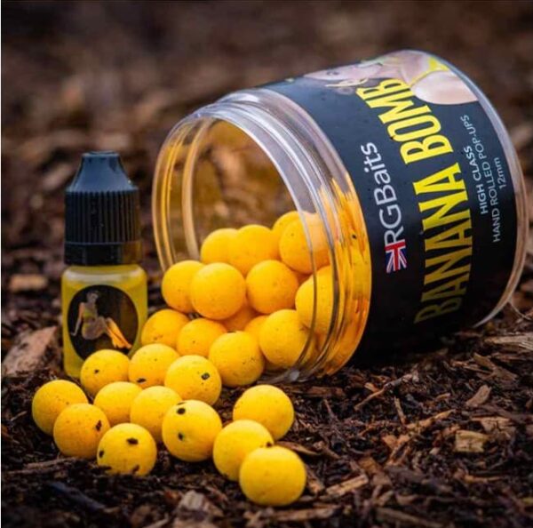 **NEW** 3 X POTS RG BAITS BANANA BOMB POP UPS INCLUDING BOOSTER
